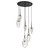Minka-Lavery - 1536-726 - Six Light Pendant - Cody - Coal And Soft Brass