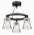 Minka-Lavery - 2735-709 - Three Light Semi Flush Mount - Graham Avenue - Smoked Iron And Brushed Nickel