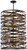 Minka-Lavery - 3679-111 - Ten Light Pendant - Vortic Flow - Dark Bronze w/Mosaic Gold Interior