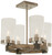 Minka-Lavery - 4637-106 - Four Light Semi Flush Mount - Bridlewood - Stone Grey w/Brushed Nickel