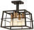 Minka-Lavery - 4769-416 - Four Light Semi Flush Mount - Keely Calle - Painted Bronze w/Natural Brushed Brass