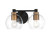 Minka-Lavery - 4912-653 - Two Light Bath - Keyport - Sand Coal w/Natural Brushed Brass