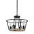 Brockton Four Light Semi-Flush Mount (BRT1717GK)