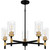 Carly Five Light Chandelier (CAY5028MBK)