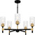 Carly Five Light Chandelier (CAY5028MBK)