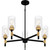 Carly Five Light Chandelier (CAY5028MBK)