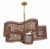 Freeform Five Light Chandelier (58426-SBWAL)