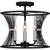 Leiland Four Light Semi Flush Mount (LEI1714MBK)