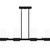 Kimora Six Light Linear Chandelier (PCKIM636MBK)