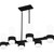 Kimora Six Light Linear Chandelier (PCKIM636MBK)
