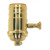 Satco - 80-1064 - Full Range Turn Knob Dimmer Socket With Removable Knob - Polished Brass