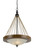 Cal Lighting - FX-3563/1P - Three Light Pendant - MONTICELLO - Metal/Wood
