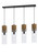 Cal Lighting - FX-3583-4 - Four Light Chandelier - SPHEROID - Wood/Dark Bronze