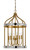Cal Lighting - FX-3599-6 - Six Light Pendant - GLENWOOD - French Gold/Antiqued Mirror