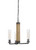 Cal Lighting - FX-3665-3 - Three Light Chandelier - Silverton - Dark Bronze/Wood