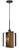 Cal Lighting - FX-3755-1 - One Light Pendant - Agrigento - Wood/Black
