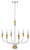 Cal Lighting - FX-3763-6 - Six Light Chandelier - Weston - Chrome/ Satin Brass
