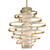 Corbett Lighting - 128-44 - Four Light Chandelier - Vertigo - Modern Silver Leaf