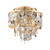 Corbett Lighting - 215-33-SL/GL/SS - Three Light Flush Mount - Ambrosia - Silver & Gold Leaf & Stainless