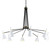 Corbett Lighting - 281-08 - Eight Light Chandelier - Utopia - Black Brass Off White Shades