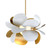 Corbett Lighting - 314-41-GL/SWH - One Light Chandelier - Ginger - Gold Leaf