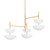 Corbett Lighting - 477-42-VGL/GSW - LED Chandelier - Evander - Vintage Gold Leaf