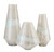 Currey and Company - 1200-0445 - Vase Set of 3 - Floating Cloud - Light Gray/White