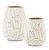 Currey and Company - 1200-0496 - Vase - Anika - White/Gold