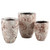 Currey and Company - 1200-0715 - Vase Set of 3 - Marne Collection - Brown/Off-White