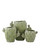 Currey and Company - 1200-0885 - Vase Set of 3 - Cactus - Antiqued Green