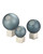 Currey and Company - 1200-0900 - Orb Set of 3 - Fresno - Indigo Blue/Natural
