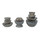 Currey and Company - 1200-1049 - Box Set of 3 - Marbleized - Marbleized Gray