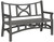Currey and Company - 2000-0011 - Bench - Dark Gray/Faux Bois