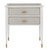 Currey and Company - 3000-0191 - Nightstand - Aster - Off-White/Fog/Brass