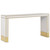Currey and Company - 3000-0209 - Console Table - Arden Collection - Ivory/Satin Brass