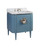 Currey and Company - 3800-0005 - Vanity with Sink - Briallen - Laquered Blue Linen/Natural/White/Polished Nickel