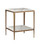 Currey and Company - 4000-0236 - Side Table - Oblique - Natural/Antique Brass