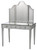 Currey and Company - 4004 - Vanity Table - Gilda - Granello Silver Leaf/Antique Mirror