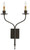 Currey and Company - 5000-0038 - Two Light Wall Sconce - Highlight - Bronze Gold