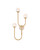 Currey and Company - 5000-0256 - Three Light Wall Sconce - Highsmith - Brass/Natural/White