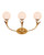 Currey and Company - 5000-0261 - Three Light Wall Sconce - Rossville - Contemporary Gold Leaf/Frosted White