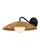 Currey and Company - 5500-0059 - One Light Wall Sconce - Barbary - Natural/Black/Frosted White