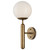 Currey and Company - 5800-0031 - One Light Wall Sconce - Barbican - Antique Brass/White