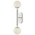 Currey and Company - 5800-0033 - Two Light Wall Sconce - Barbican - Polished Nickel/White