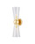 Currey and Company - 5800-0058 - Two Light Bath Wall Sconce - Byford - Polished Brass/Clear