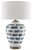 Currey and Company - 6000-0019 - One Light Table Lamp - Brushstroke - White/Blue/Antique Brass