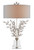 Currey and Company - 6000-0727 - Two Light Table Lamp - Forget-Me-Not - Clear/Silver Leaf