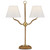 Currey and Company - 6000-0873 - Two Light Desk Lamp - Sirocco - Natural/Antique Brass