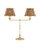 Currey and Company - 6000-0899 - Two Light Desk Lamp - Deauville - Natural/Polished Brass
