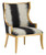 Currey and Company - 7000-0842 - Chair - Garson - Antique Gold/Black/White